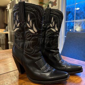 Lucchese Black Heeled Western Boots